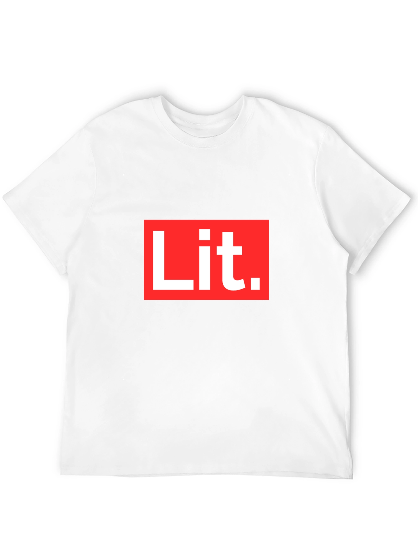 Lit T-Shirt - Bold Red & White Graphic Tee