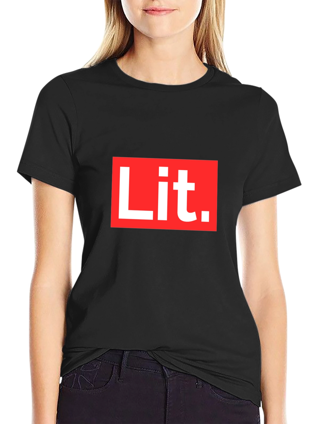 Lit T-Shirt - Bold Red & White Graphic Tee