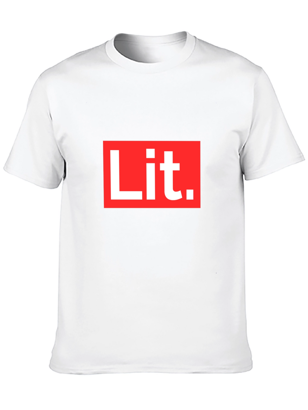 Lit T-Shirt - Bold Red & White Graphic Tee