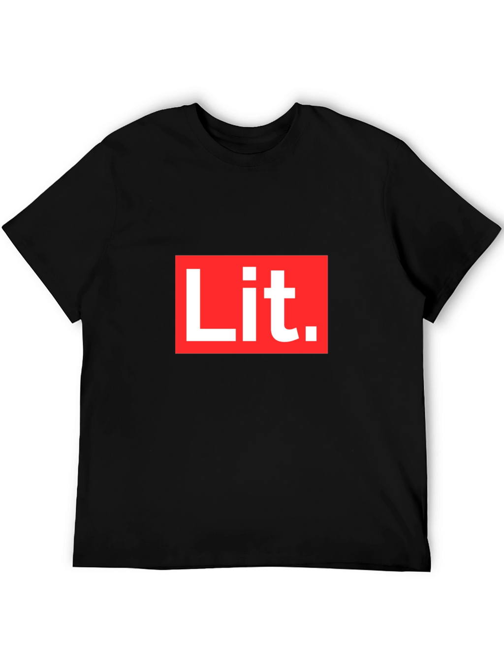 Lit T-Shirt - Bold Red & White Graphic Tee