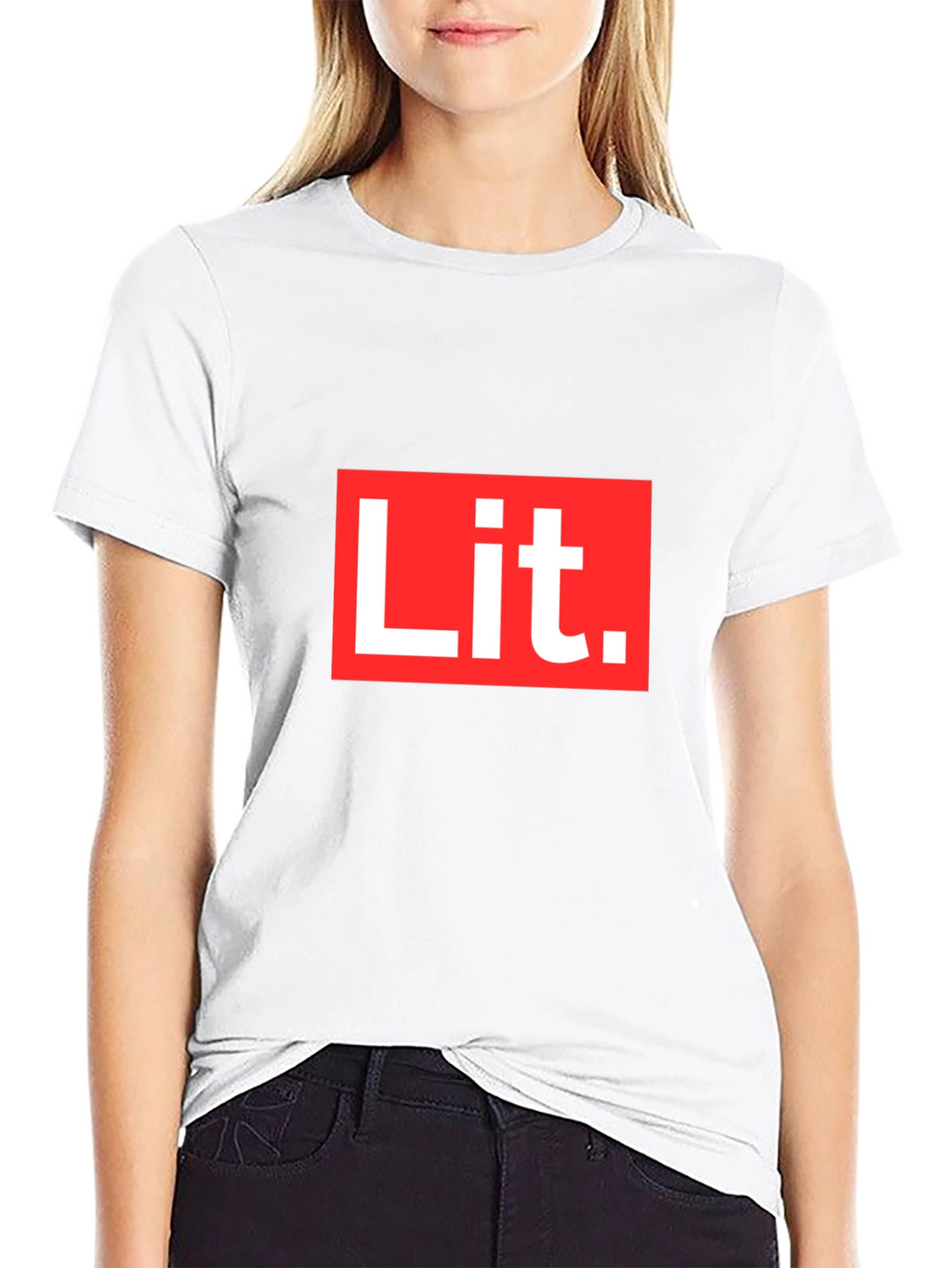 Lit T-Shirt - Bold Red & White Graphic Tee