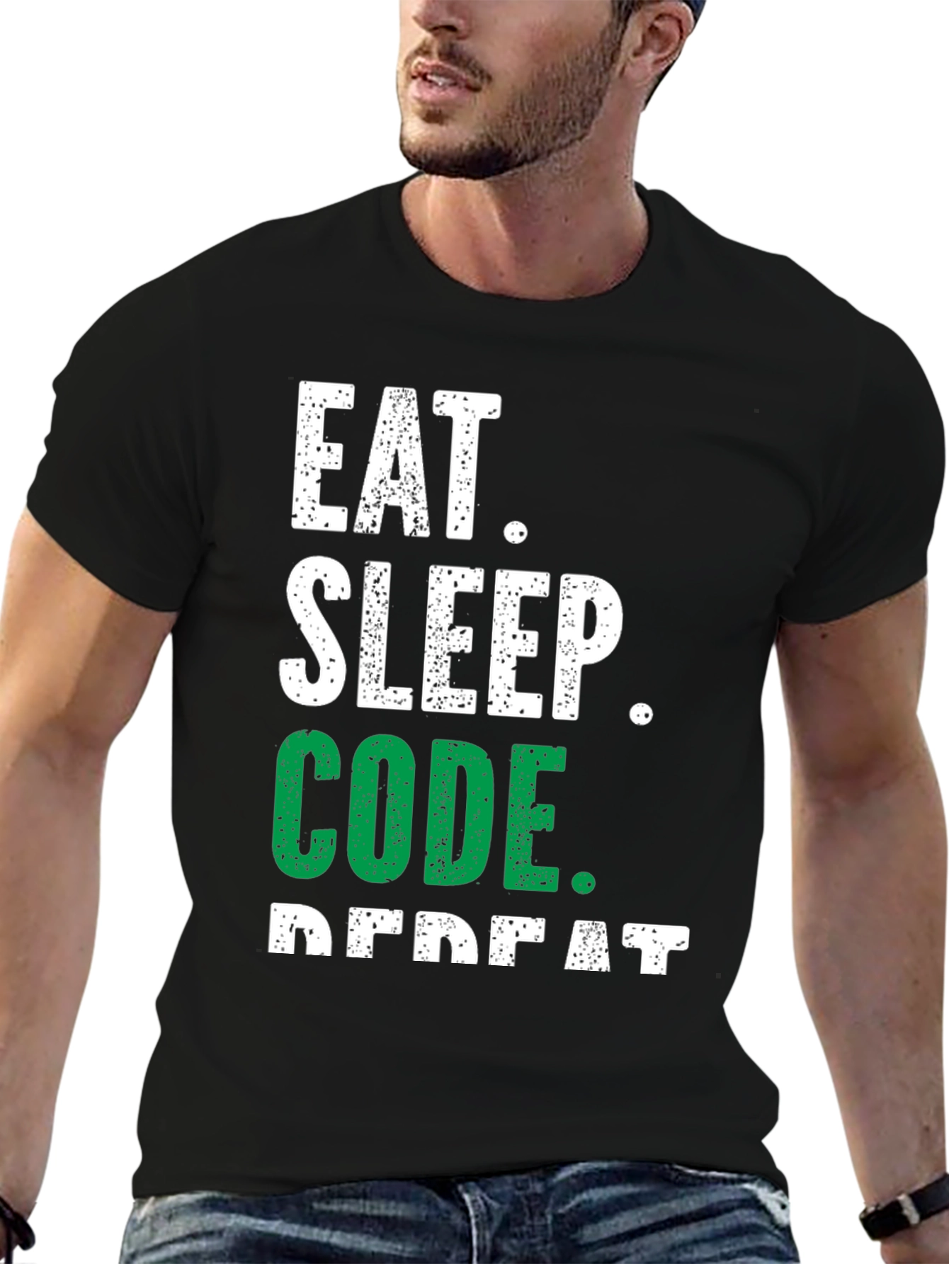 Eat Sleep Code Repeat Graphic Tee - Programmer Shirt