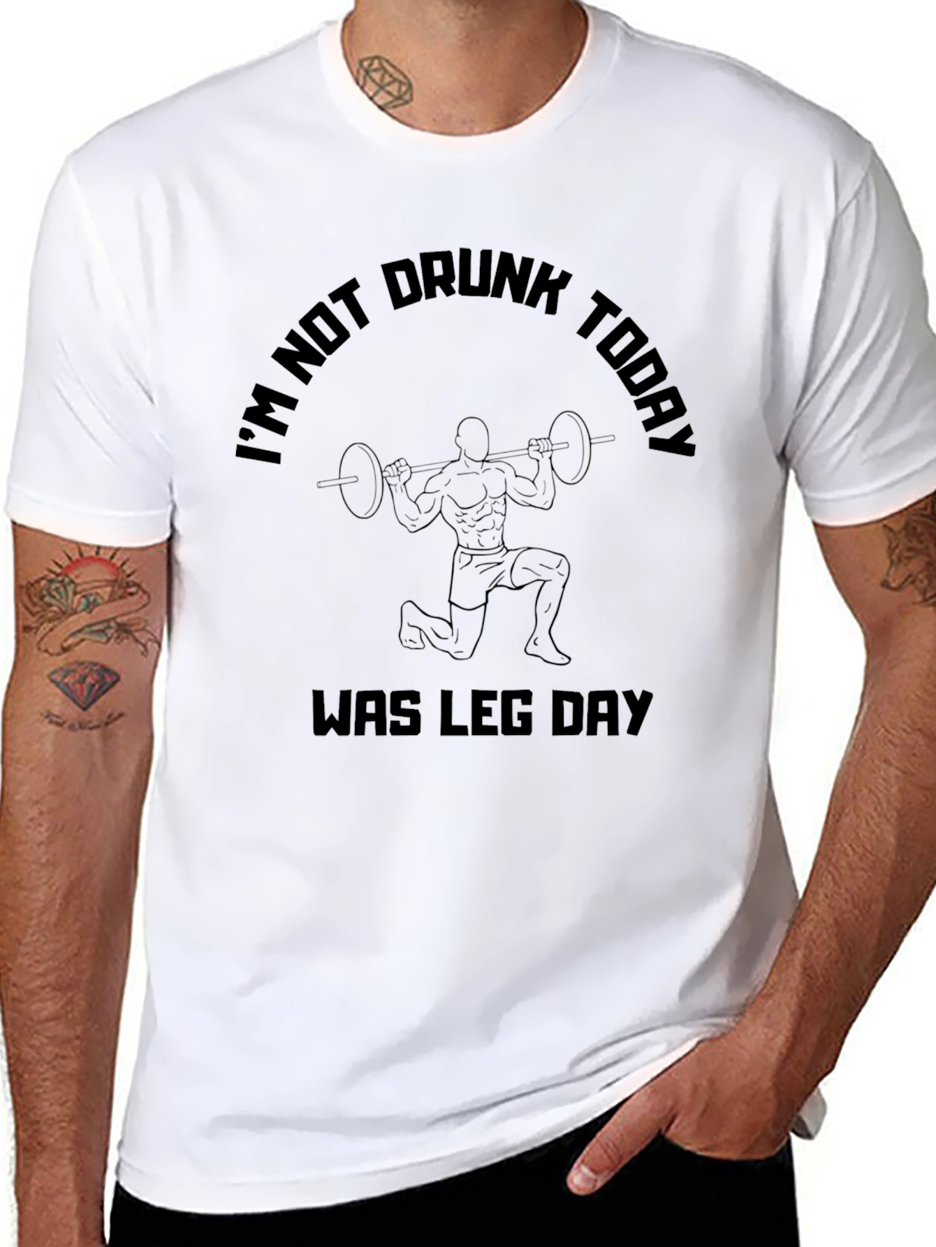 Funny Workout T-Shirt - Im Not Drunk Today Was Leg Day