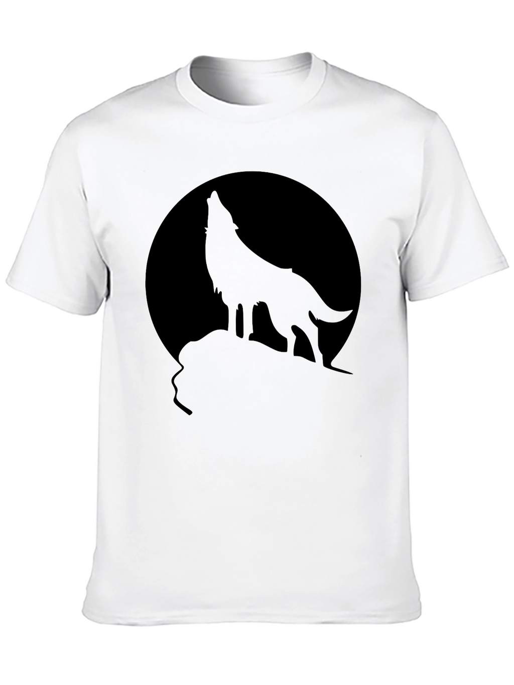 Black Wolf Howling at Moon T-Shirt