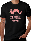 Wonderful Worm Graphic T-Shirt - Black