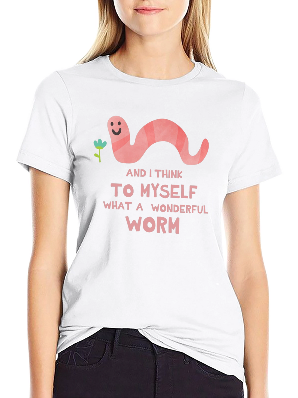 Wonderful Worm Graphic T-Shirt - Black