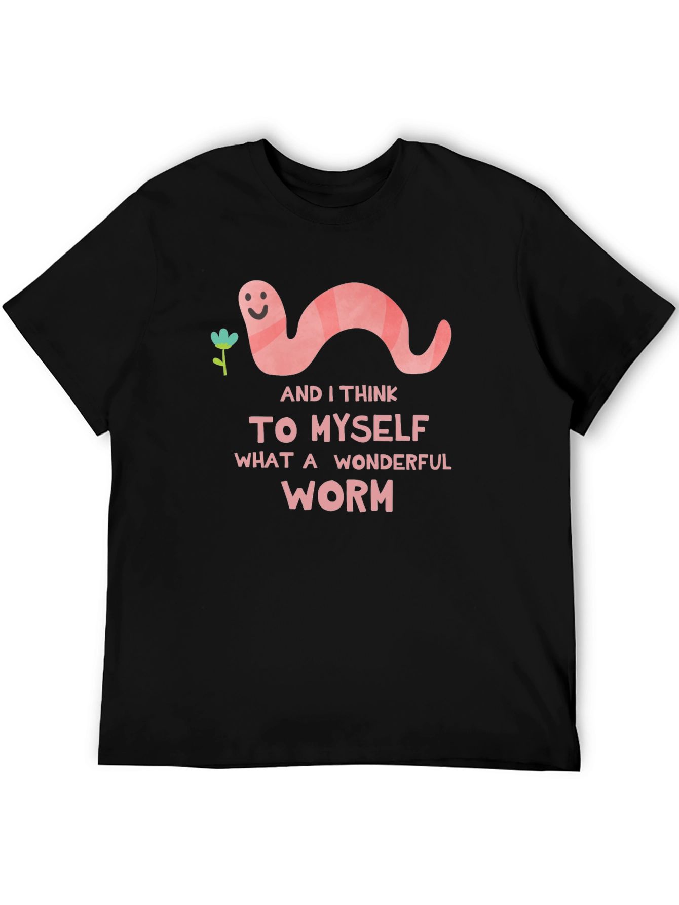 Wonderful Worm Graphic T-Shirt - Black