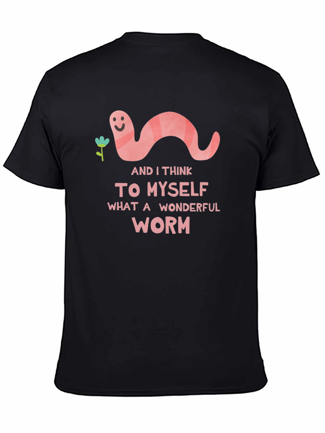Wonderful Worm Graphic T-Shirt - Black