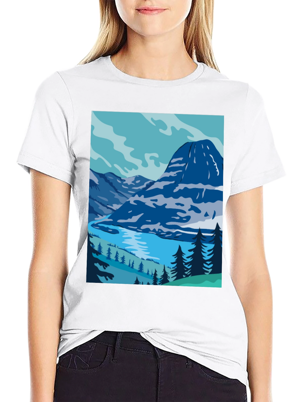 Mountain Lake Graphic Tee - Nature Inspired Style