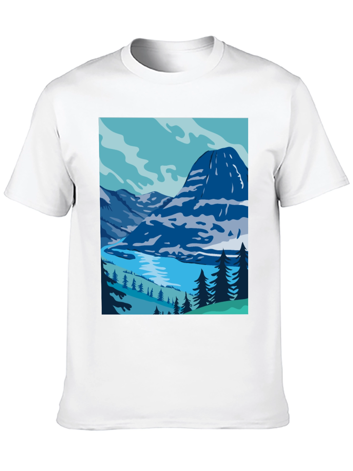 Mountain Lake Graphic Tee - Nature Inspired Style