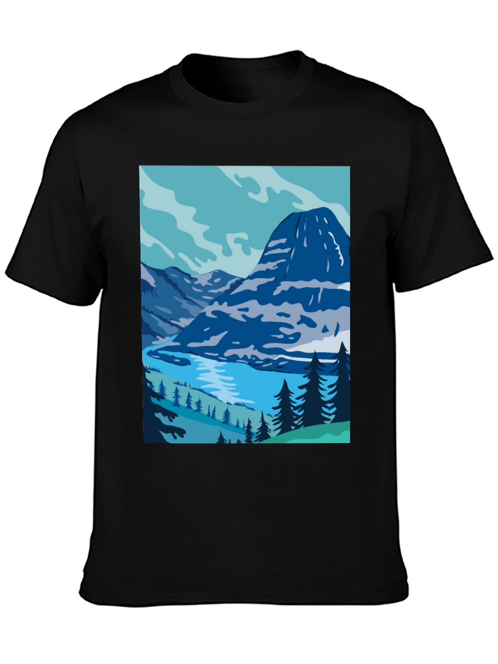 Mountain Lake Graphic Tee - Nature Inspired Style