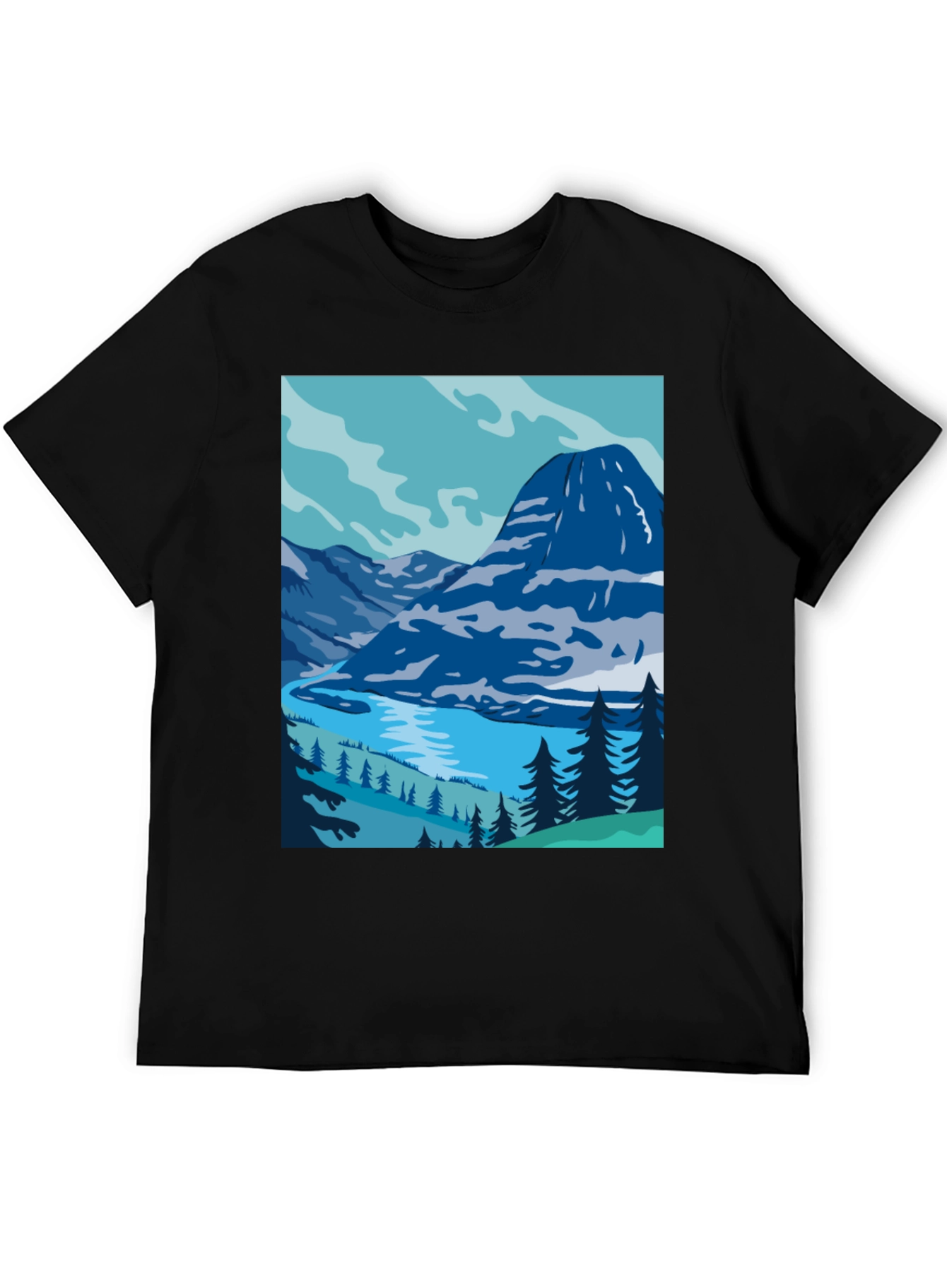 Mountain Lake Graphic Tee - Nature Inspired Style