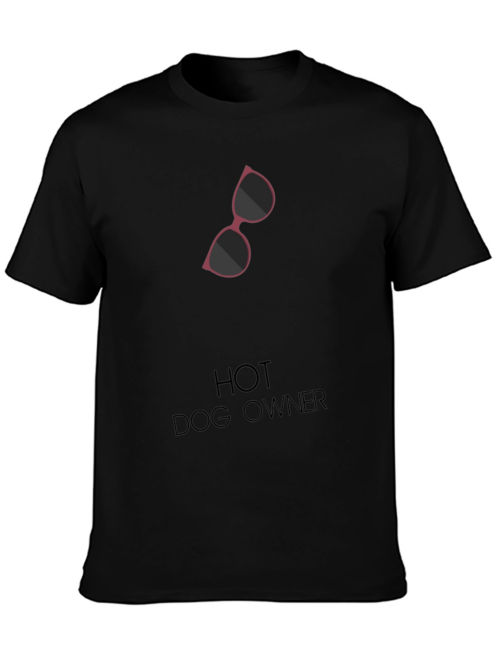 Hot Dog Owner Sunglasses Graphic T-Shirt