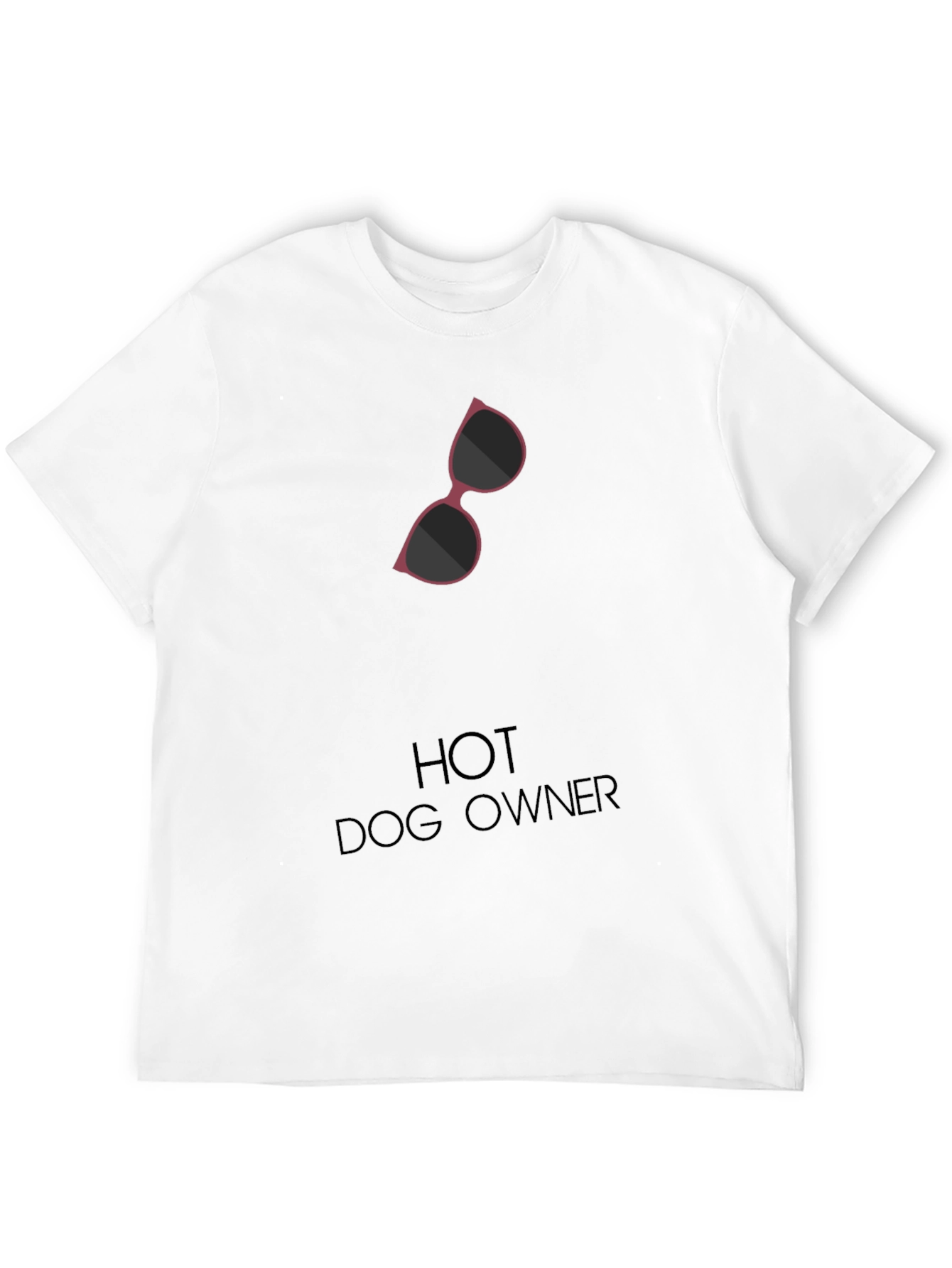 Hot Dog Owner Sunglasses Graphic T-Shirt
