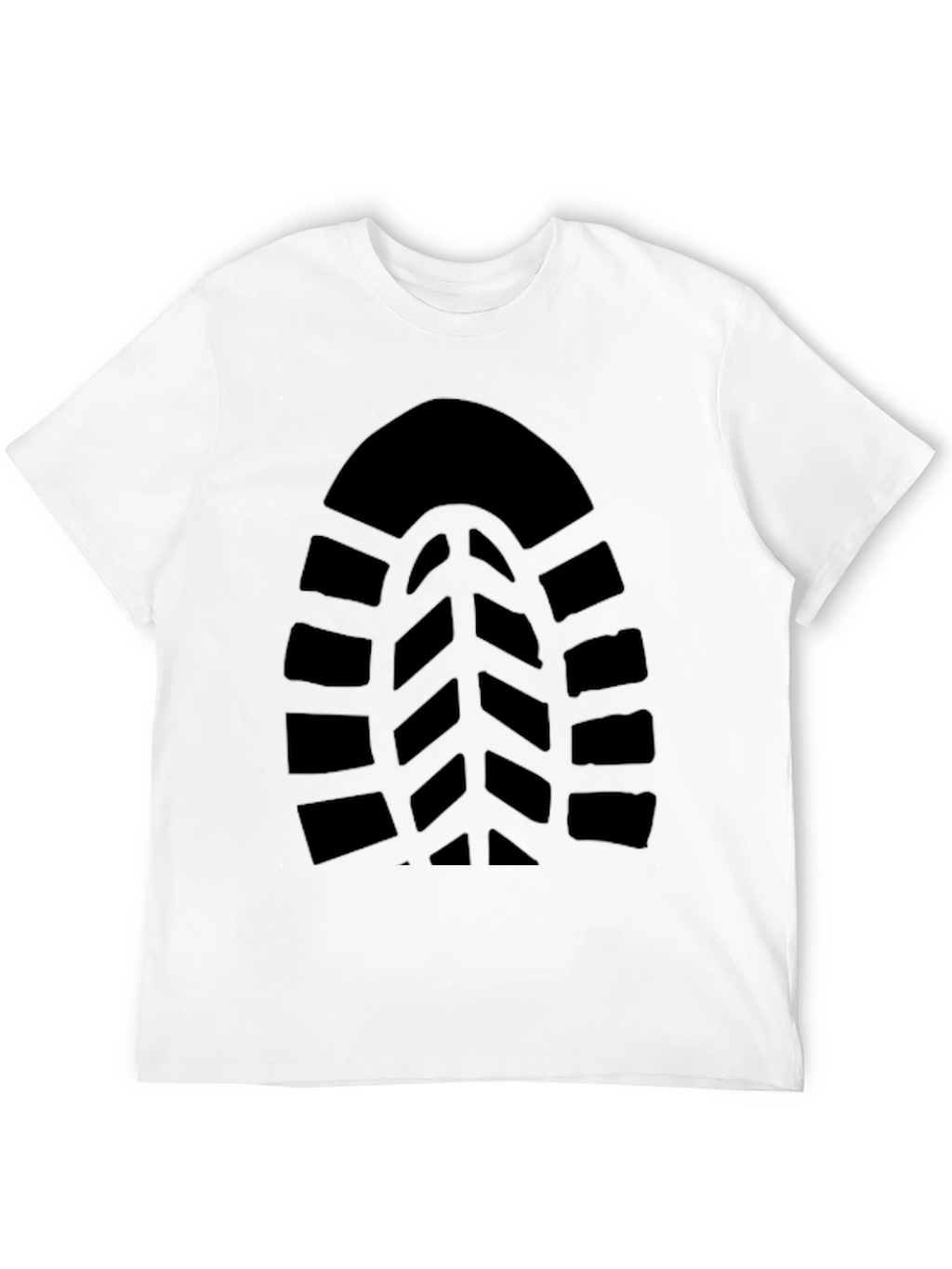 Black Shoe Print Graphic T-Shirt