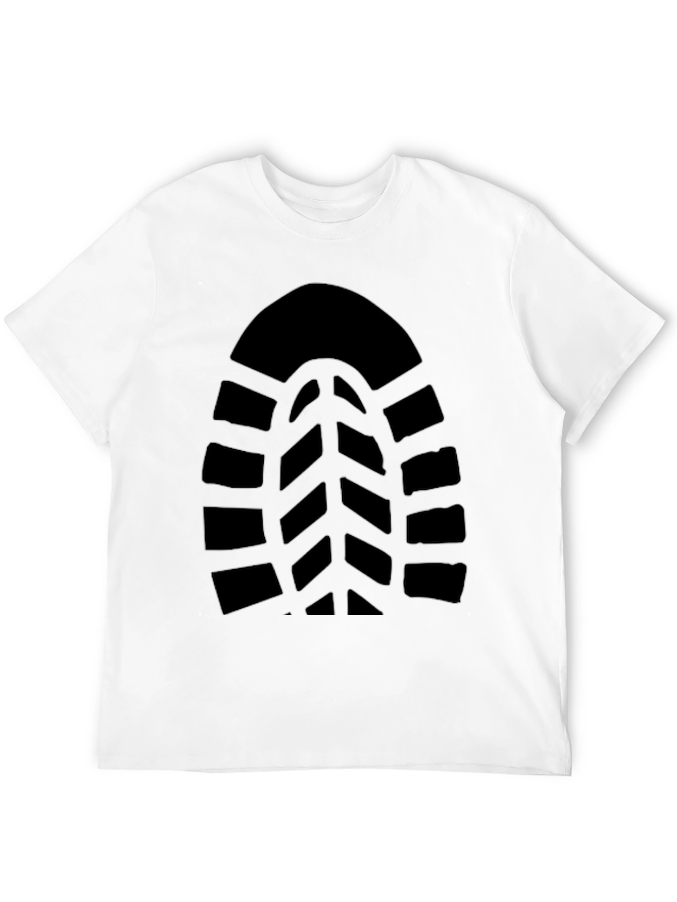 Black Shoe Print Graphic T-Shirt
