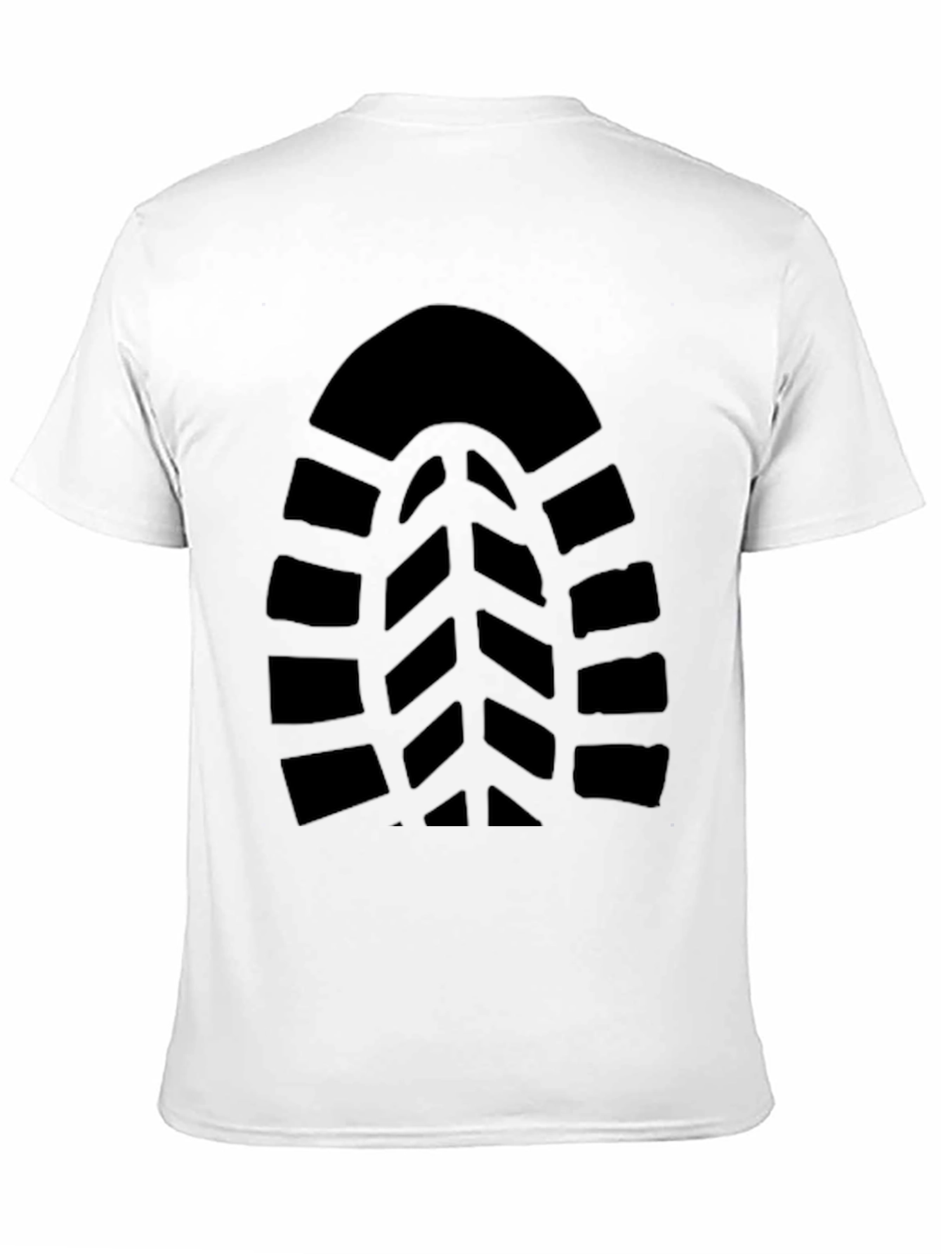 Black Shoe Print Graphic T-Shirt