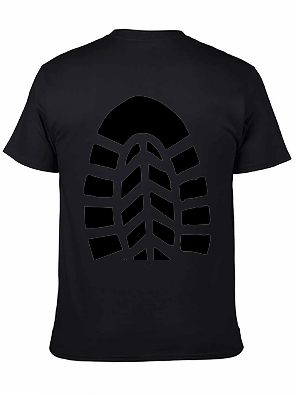 Black Shoe Print Graphic T-Shirt