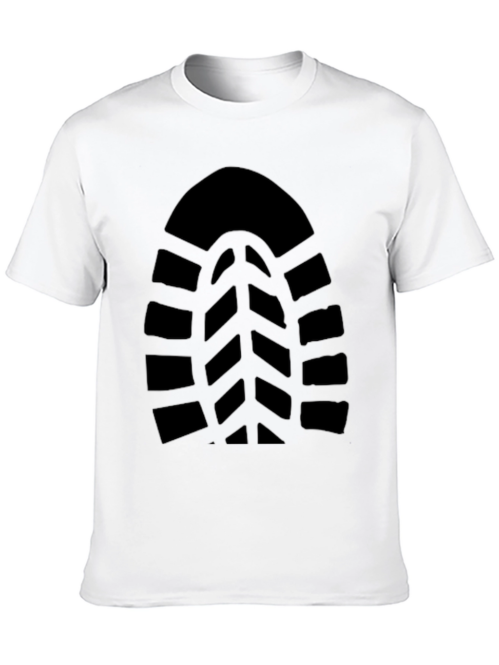 Black Shoe Print Graphic T-Shirt