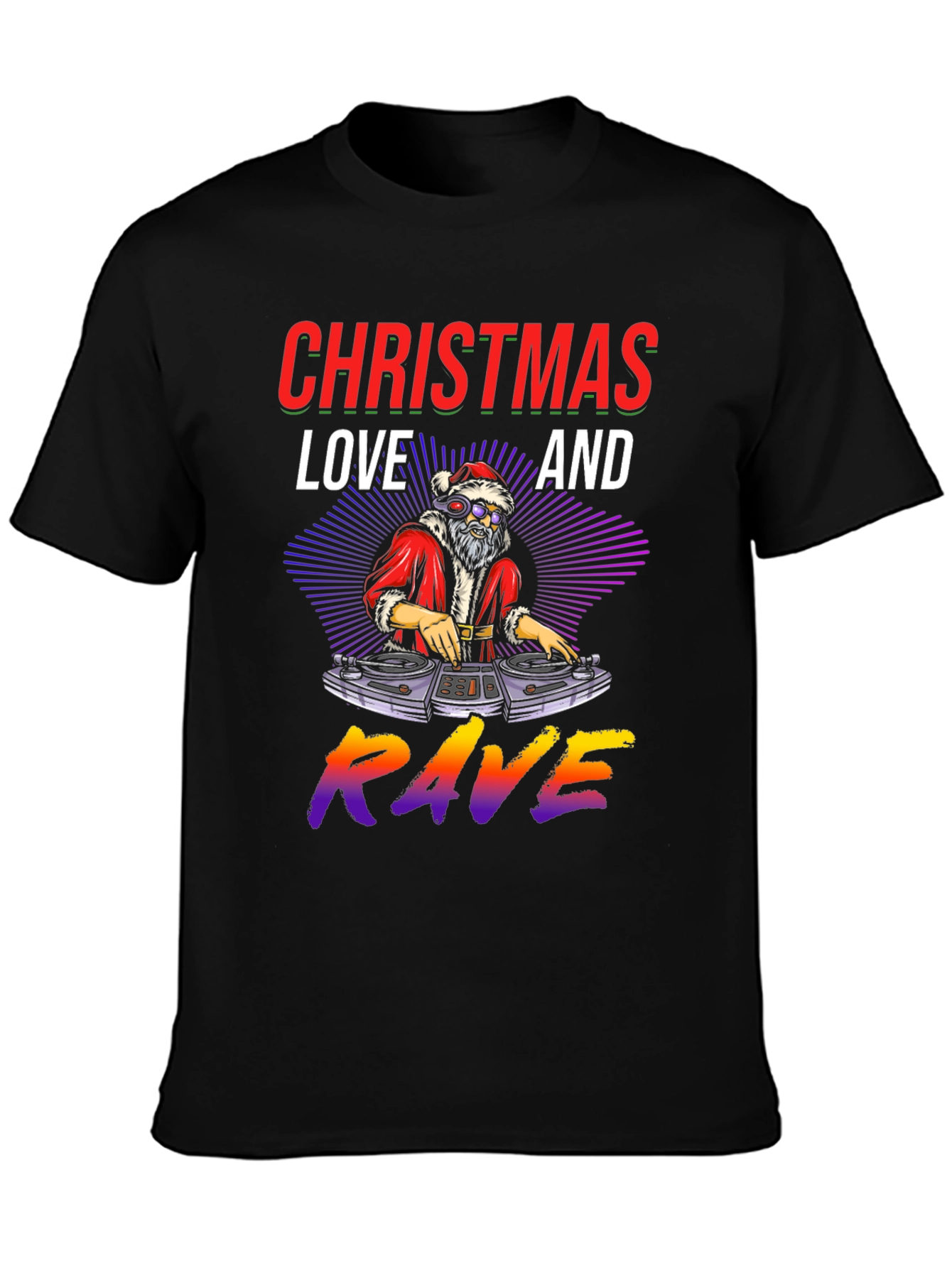 Christmas Love and Rave Graphic Tee