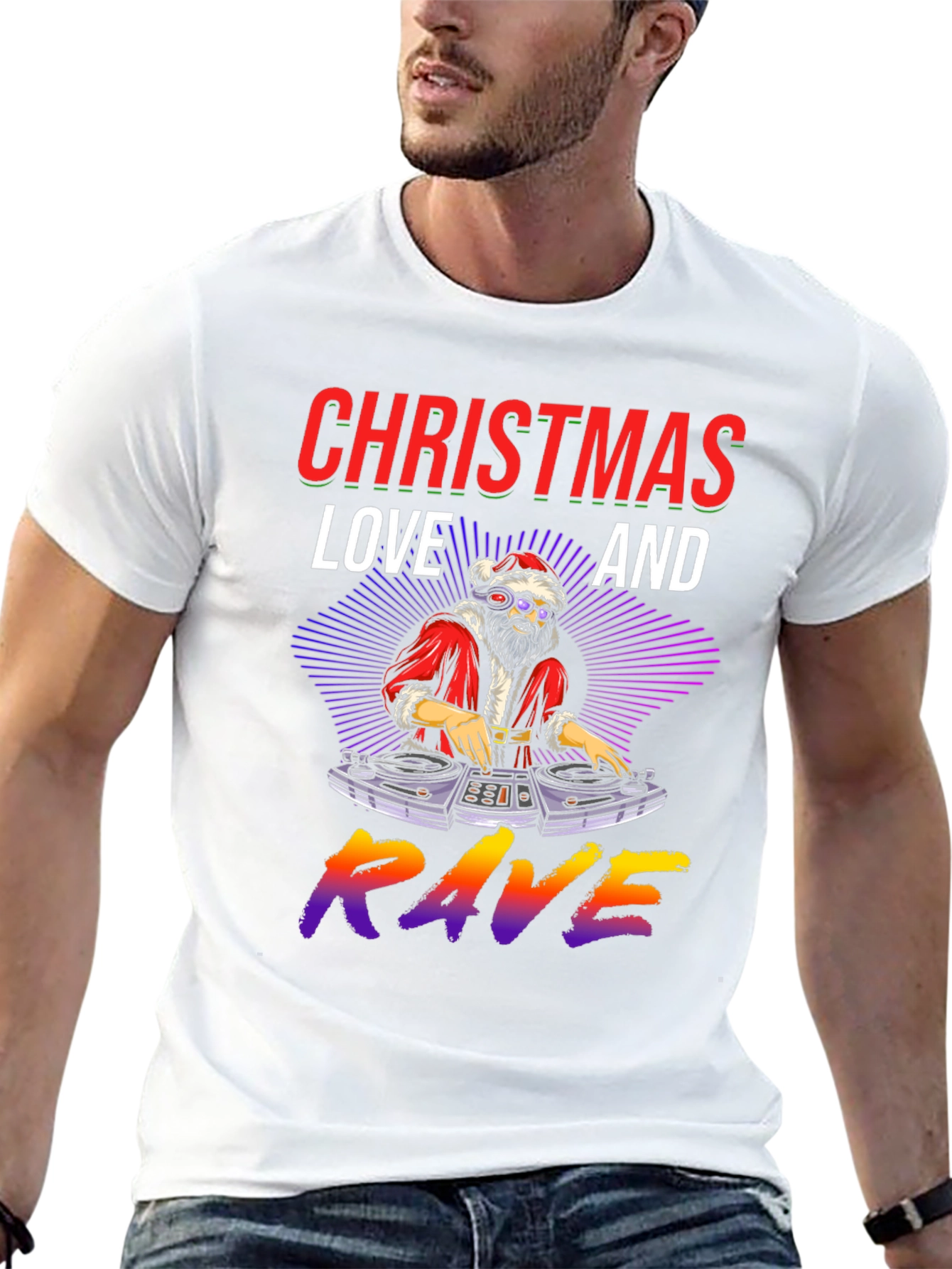 Christmas Love and Rave Graphic Tee