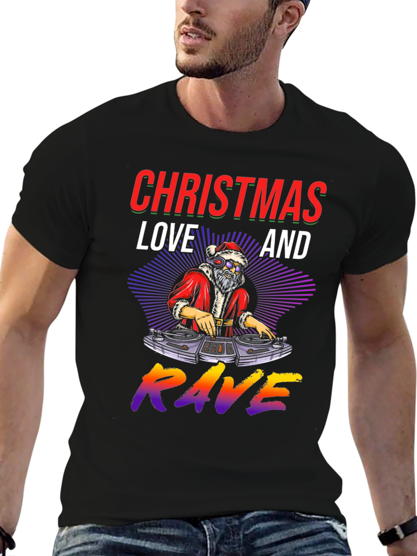 Christmas Love and Rave Graphic Tee