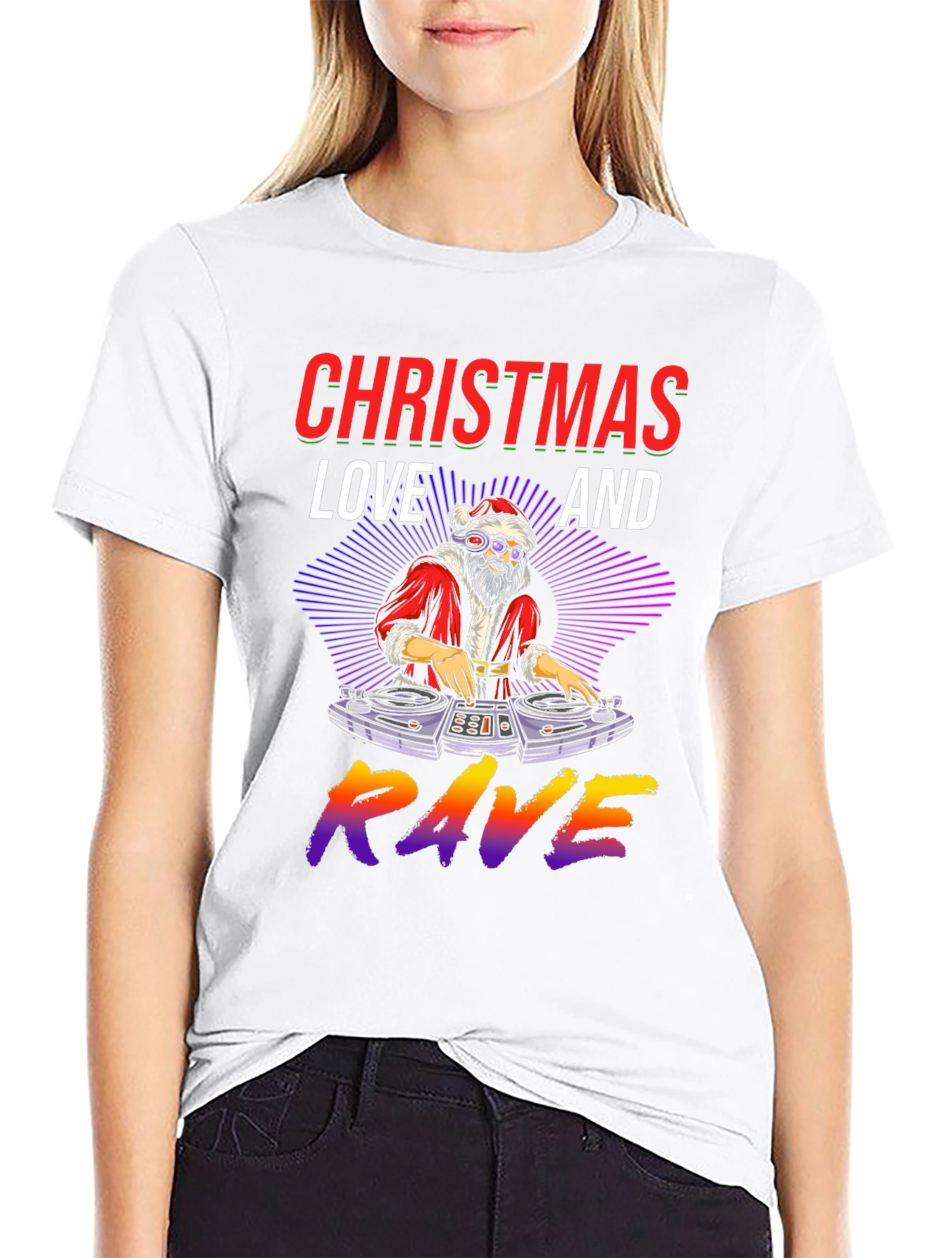 Christmas Love and Rave Graphic Tee