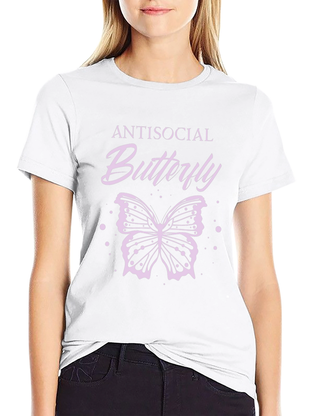 Antisocial Butterfly Graphic Tee - Black