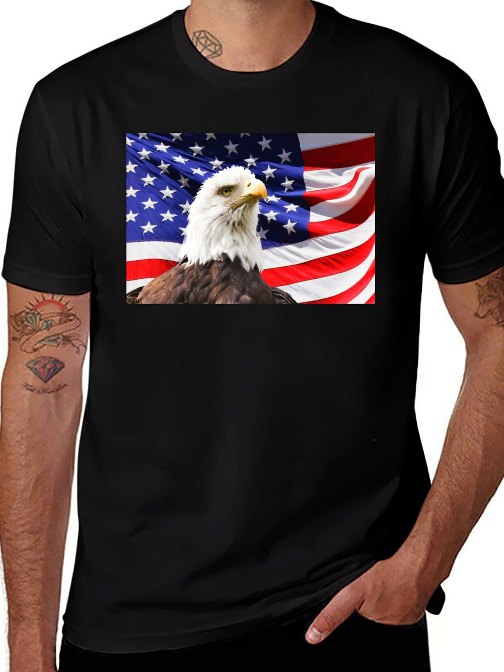 American Eagle Flag Graphic Tee