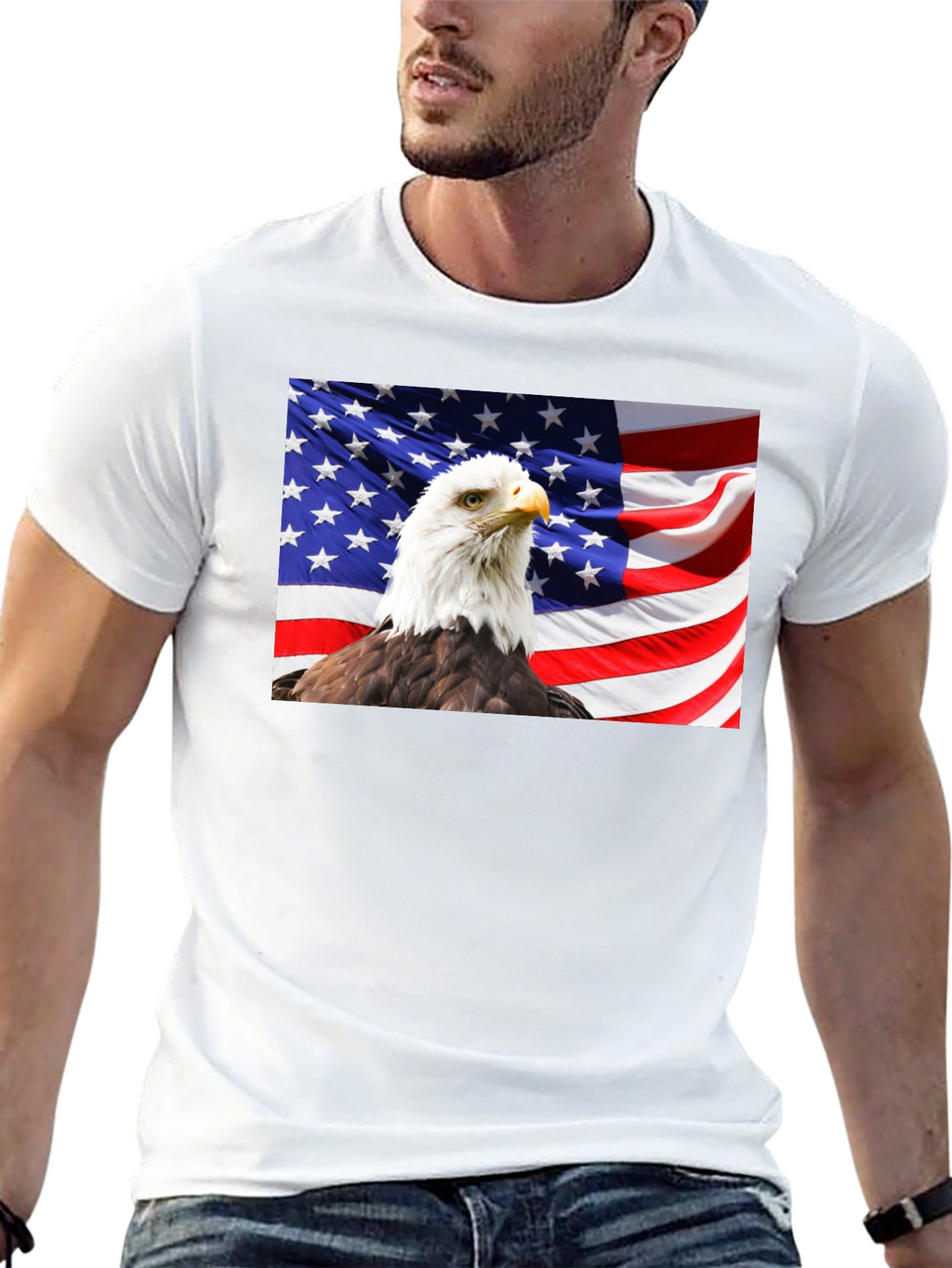American Eagle Flag Graphic Tee