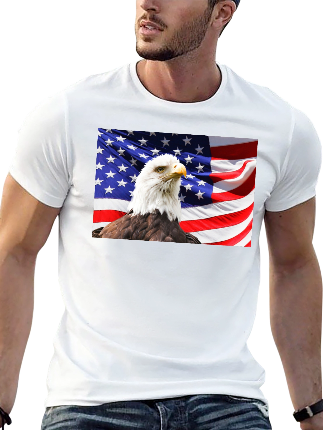 American Eagle Flag Graphic Tee