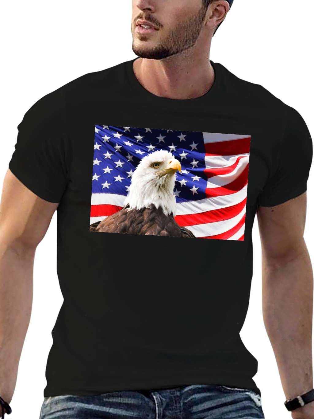 American Eagle Flag Graphic Tee