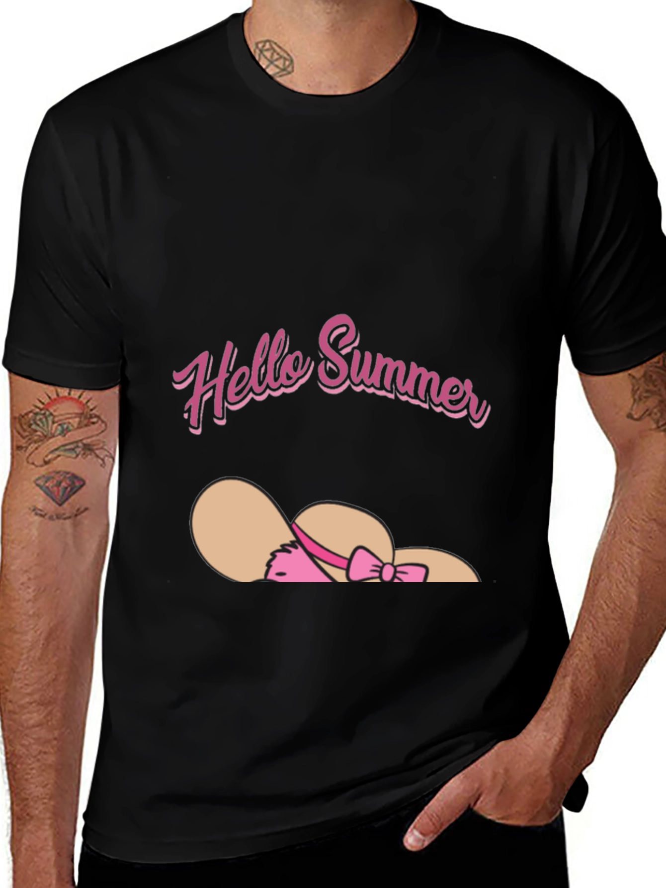 Hello Summer T-Shirt: Hat Graphic Tee