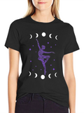 Dance Silhouette T-Shirt - Moon Phase Design