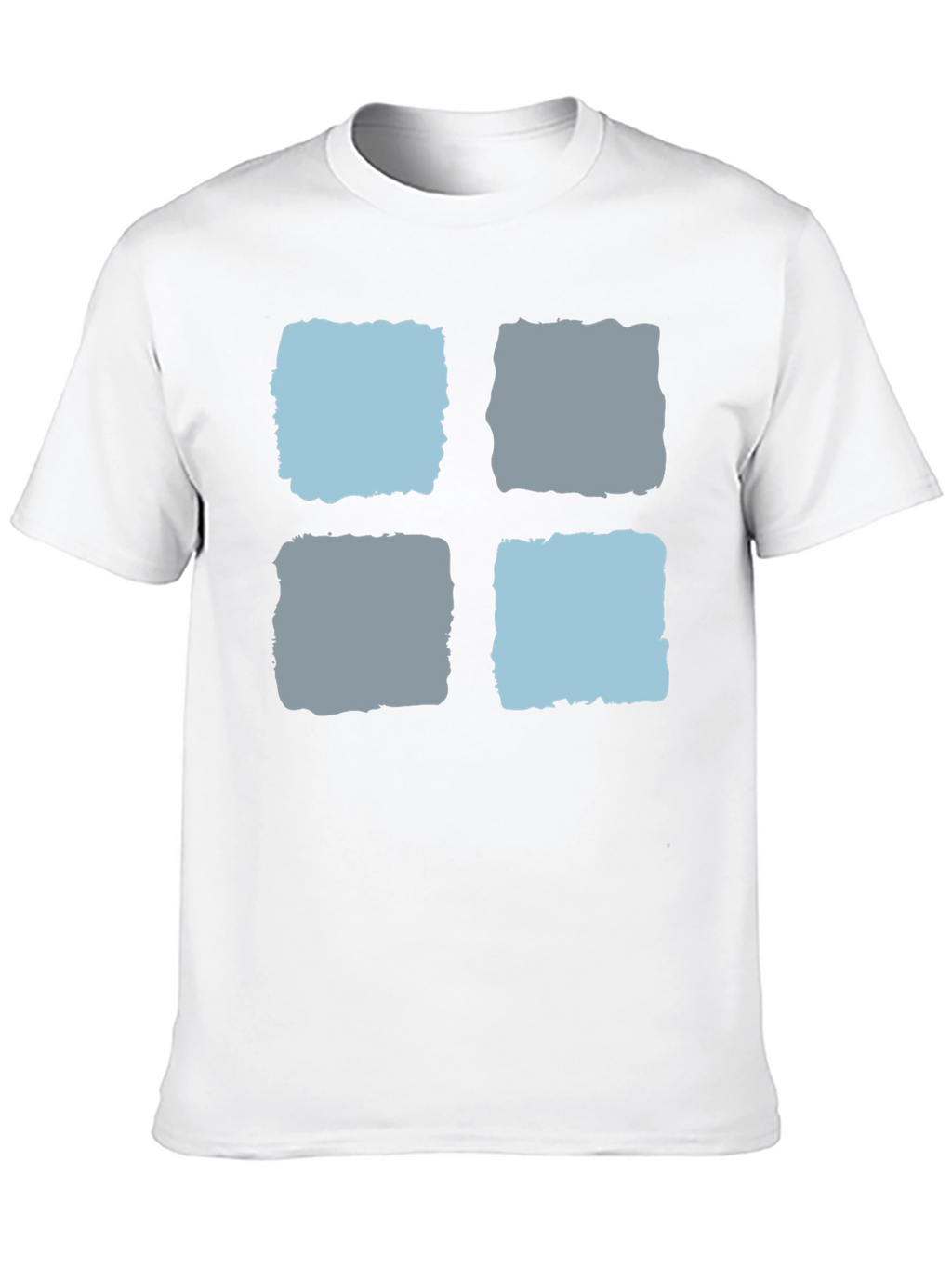 Modern Blocks Graphic Tee - Soft Black Cotton T-Shirt