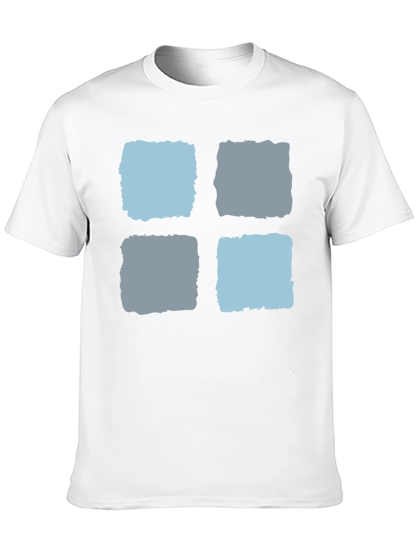 Modern Blocks Graphic Tee - Soft Black Cotton T-Shirt