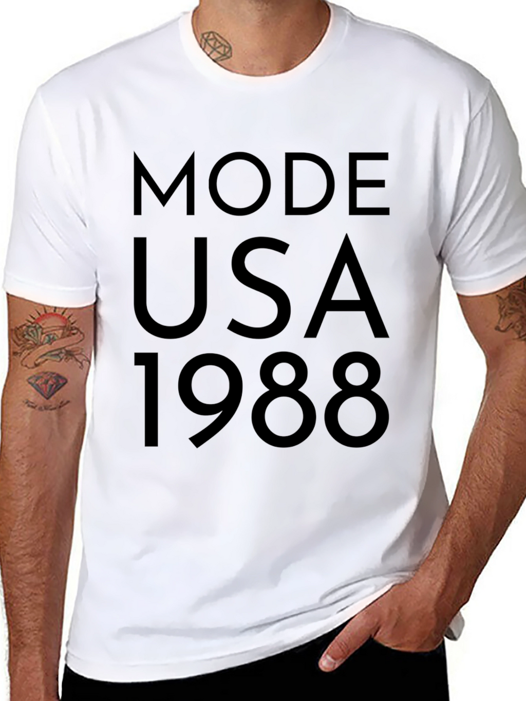 Mode USA 1988 Black Graphic T-Shirt