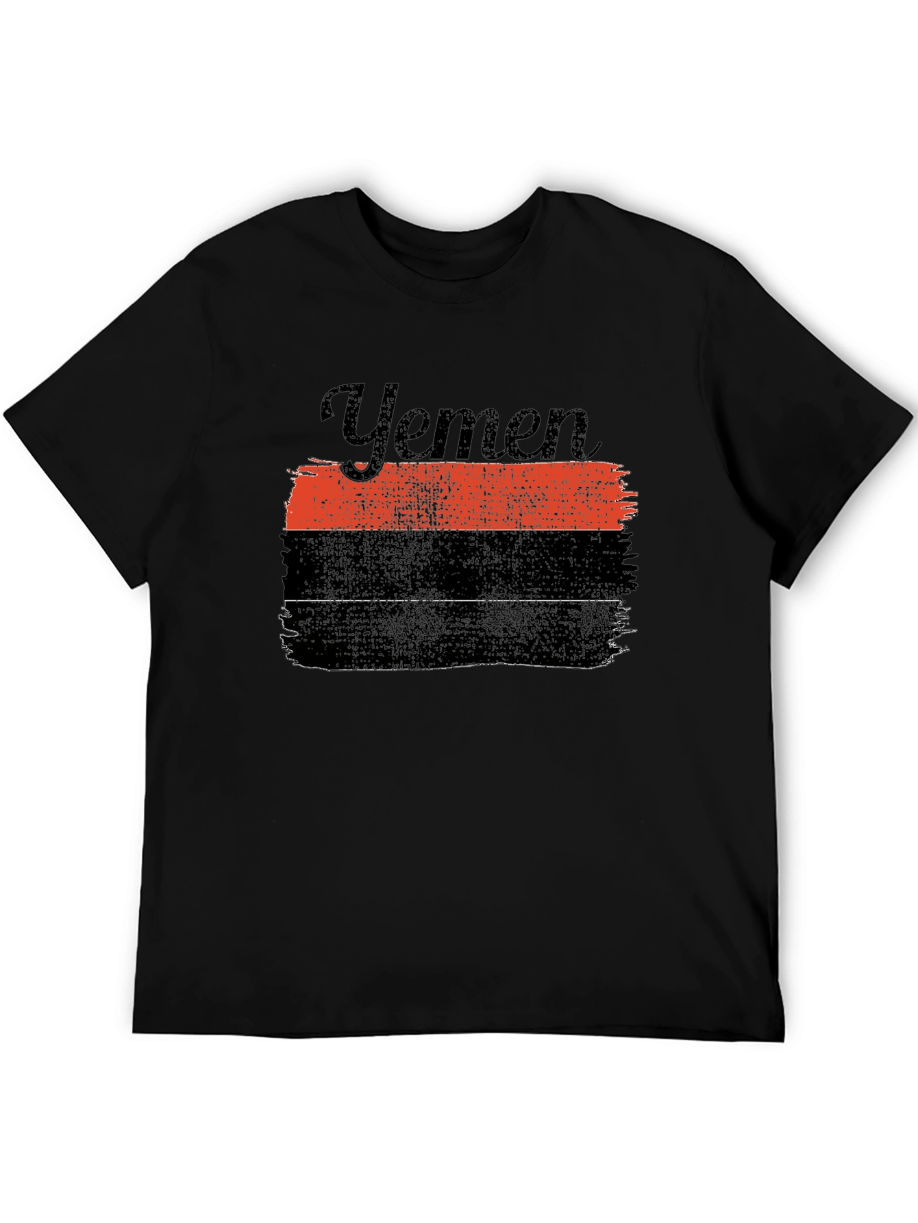 Yemen Flag Graphic T-Shirt - Black