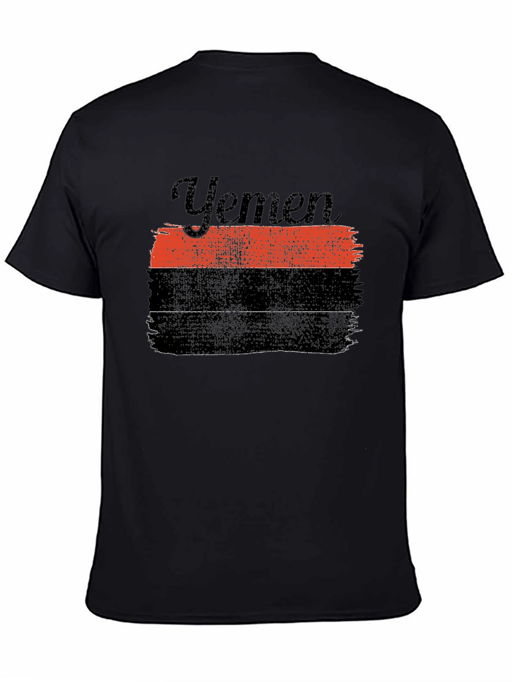 Yemen Flag Graphic T-Shirt - Black