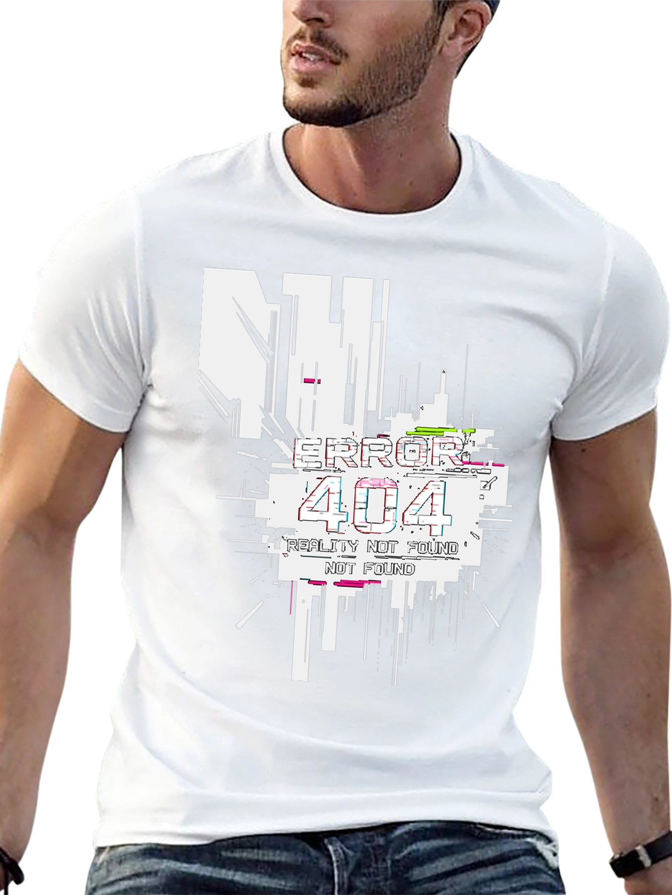 Error 404 Reality Not Found Black T-Shirt