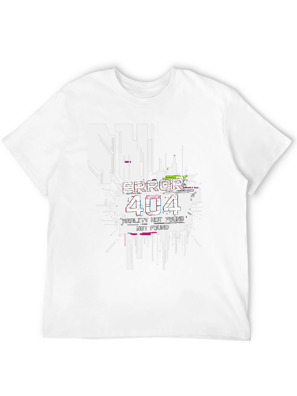 Error 404 Reality Not Found Black T-Shirt