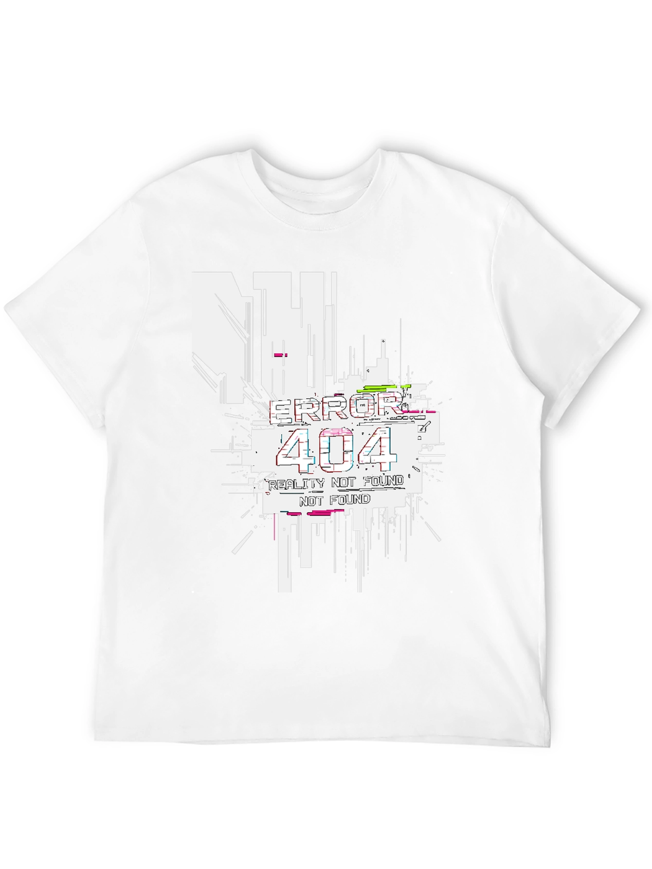 Error 404 Reality Not Found Black T-Shirt