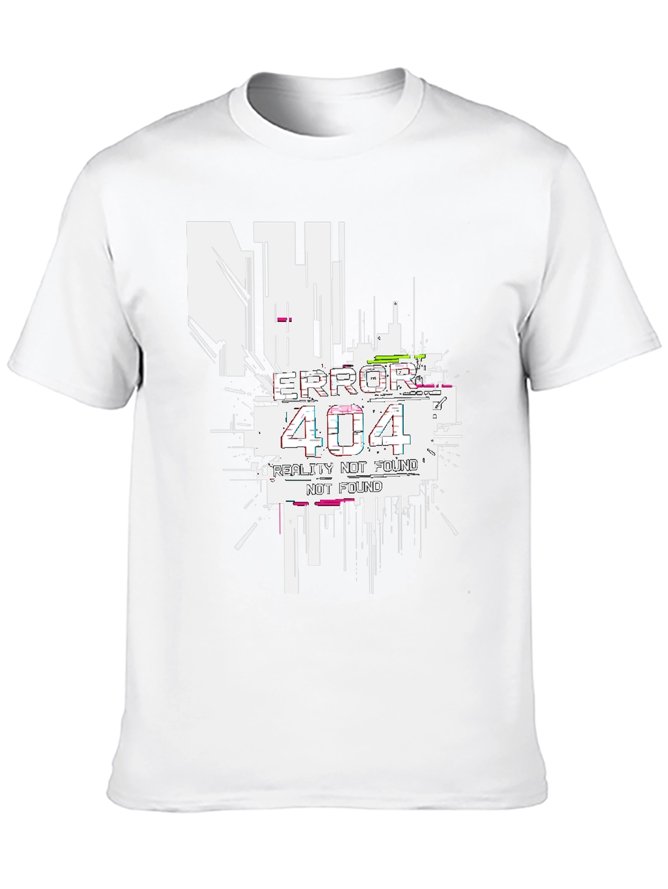 Error 404 Reality Not Found Black T-Shirt