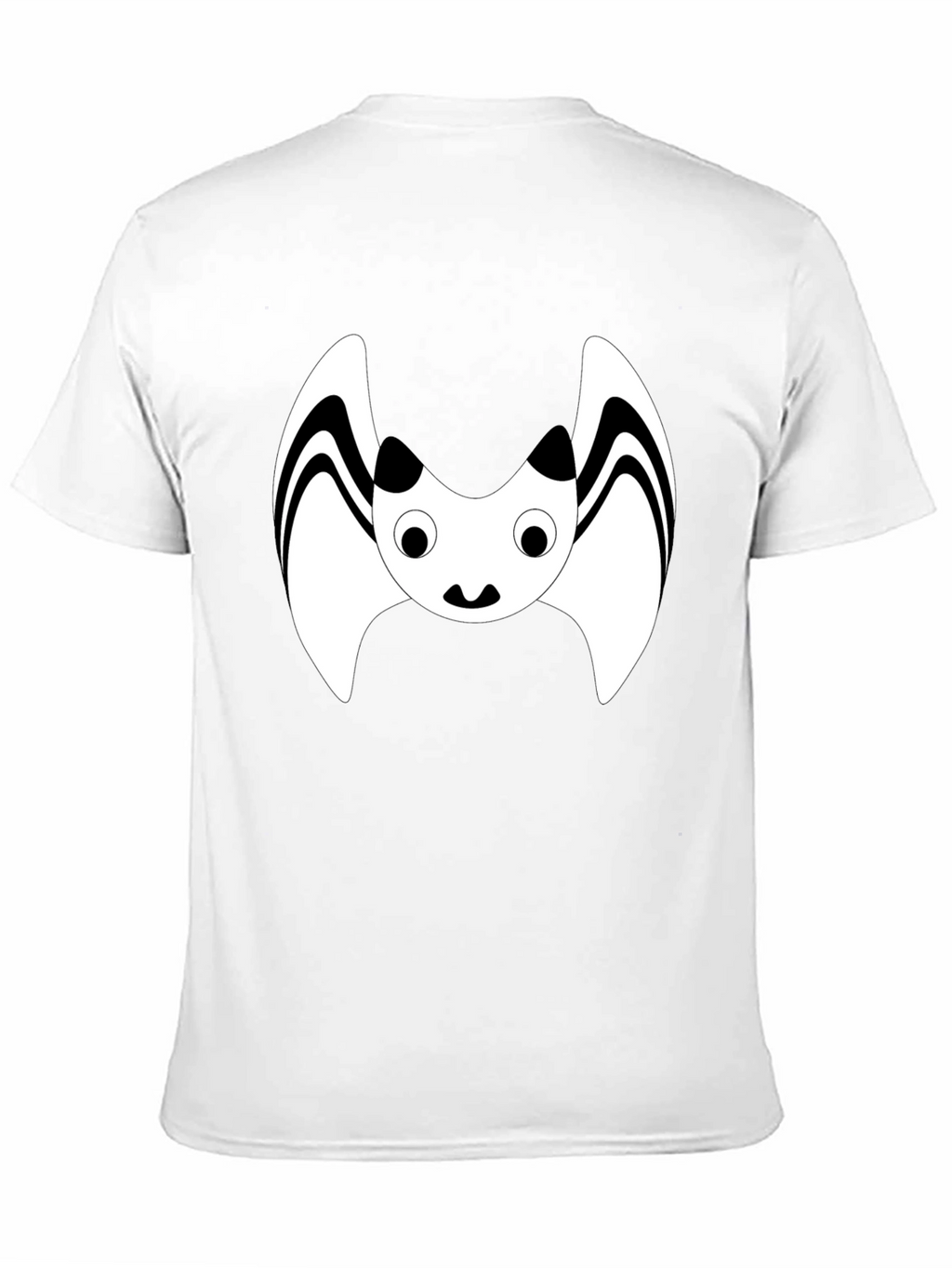 Cute Cartoon Bat Graphic Black T-Shirt