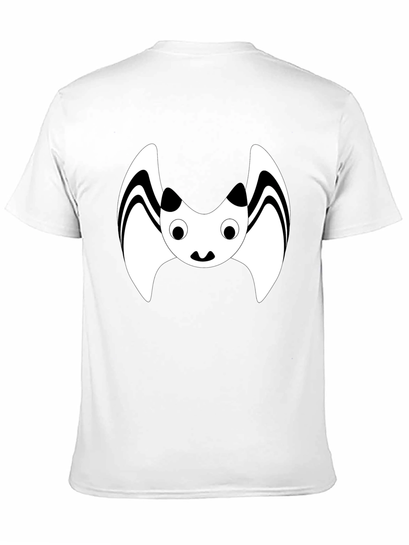 Cute Cartoon Bat Graphic Black T-Shirt