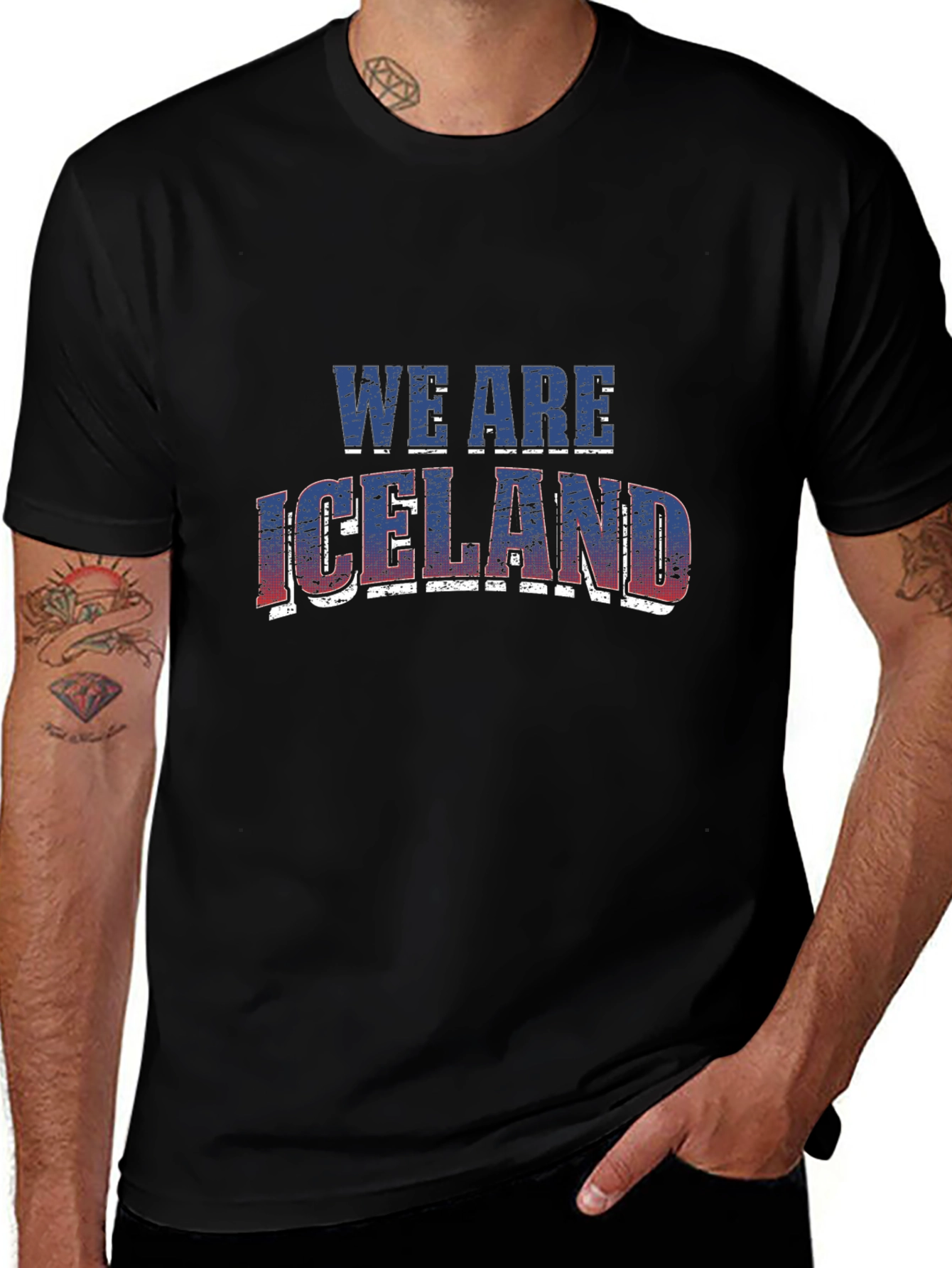 We Are Iceland Tee - Black Short Sleeve Cotton T-Shirt