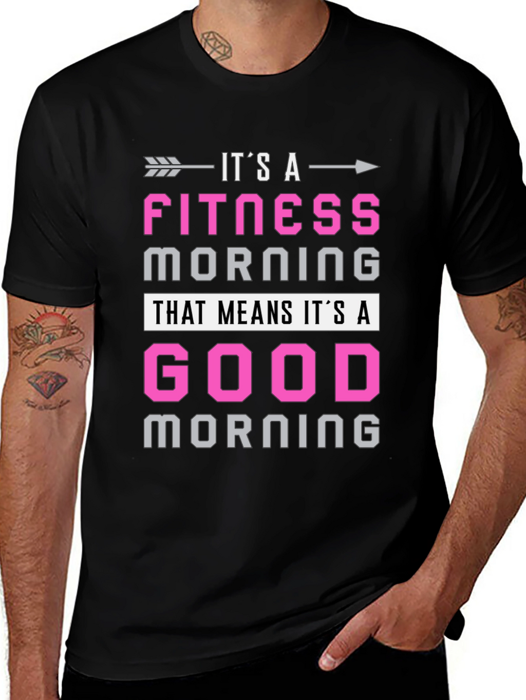 Fitness Morning Graphic Tee - Workout Motivation