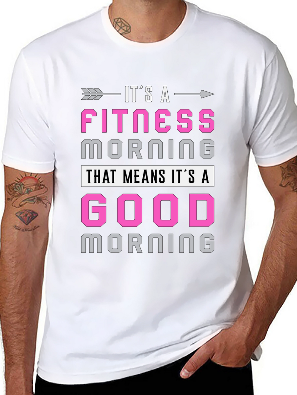 Fitness Morning Graphic Tee - Workout Motivation