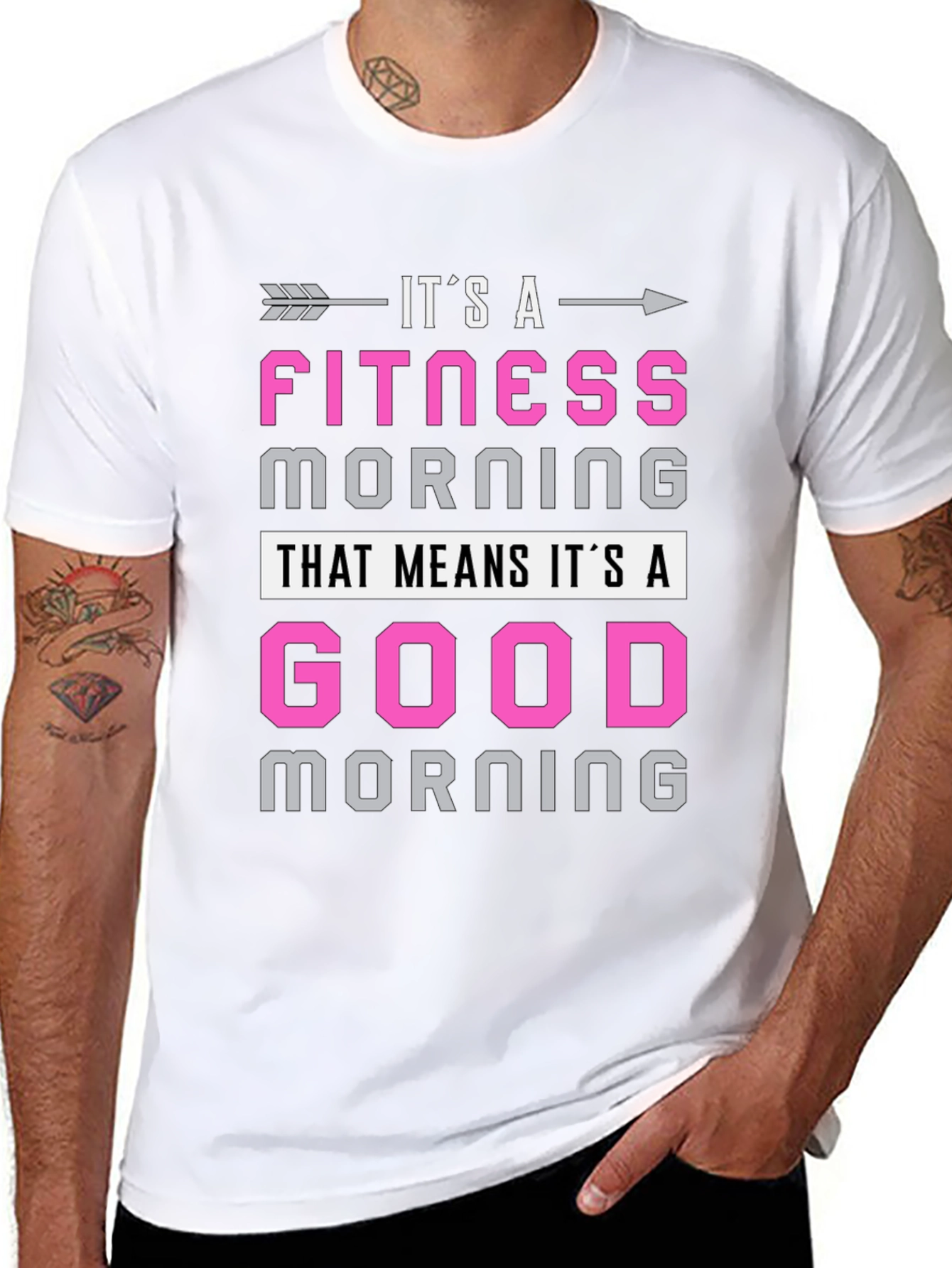 Fitness Morning Graphic Tee - Workout Motivation