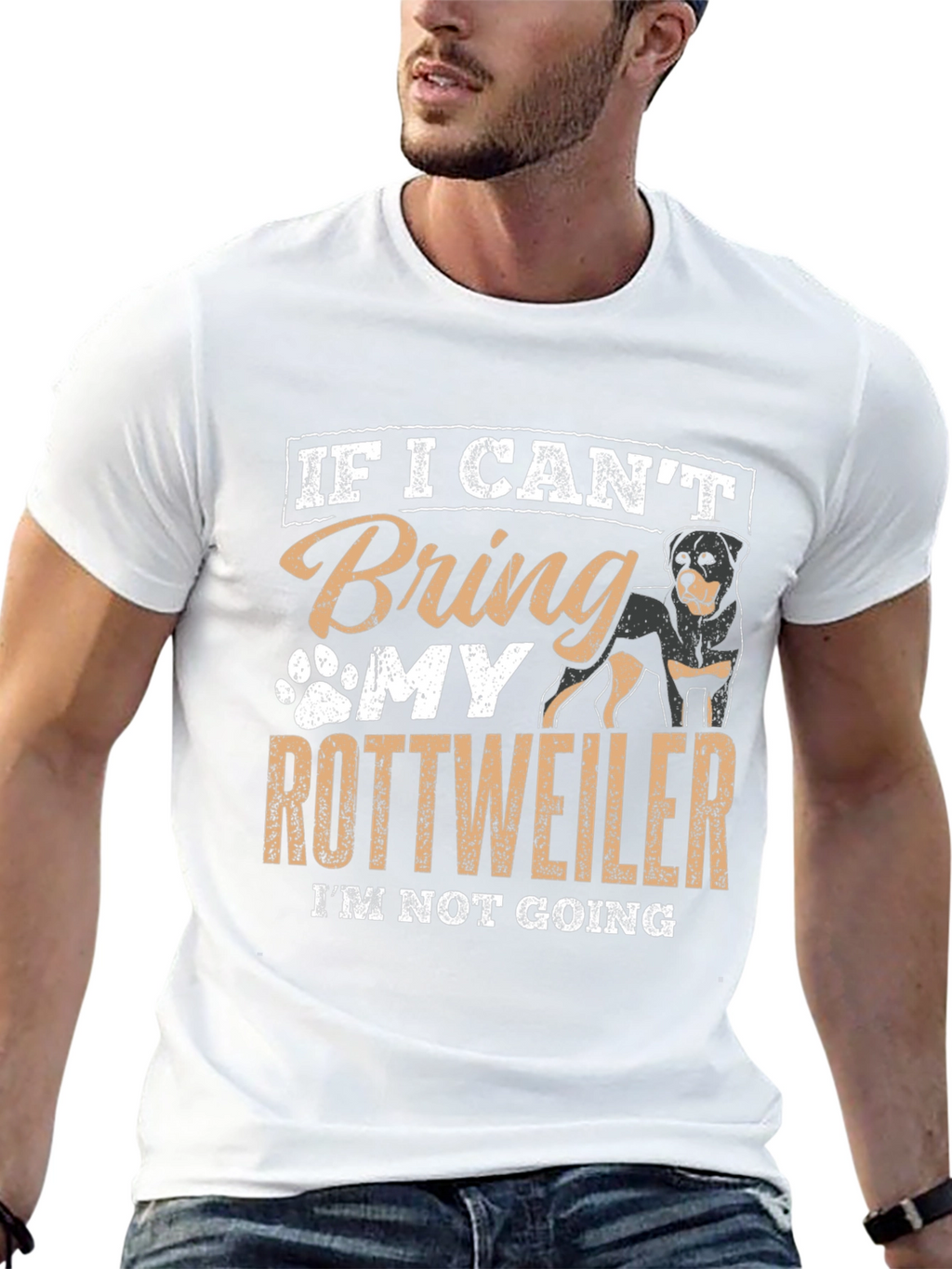 Rottweiler Lover T-Shirt: If I Cant Bring My Rottweiler...